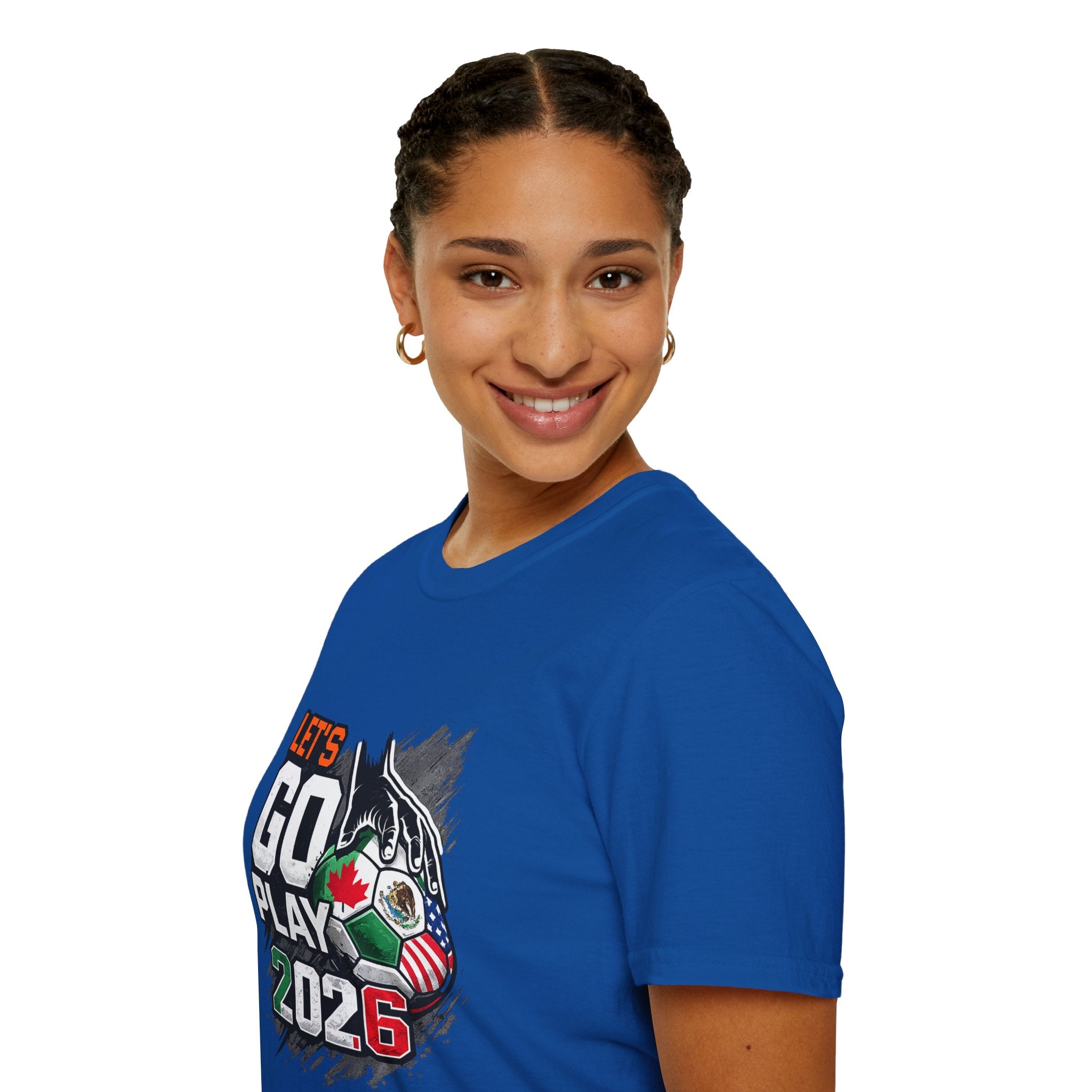 Let's Go Play 2026 Soccer T-Shirt — International Flags Tournament Tee