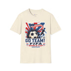 Soccer  Cup T-Shirt – "Go Team! Cup Soccer" USA Flag Design