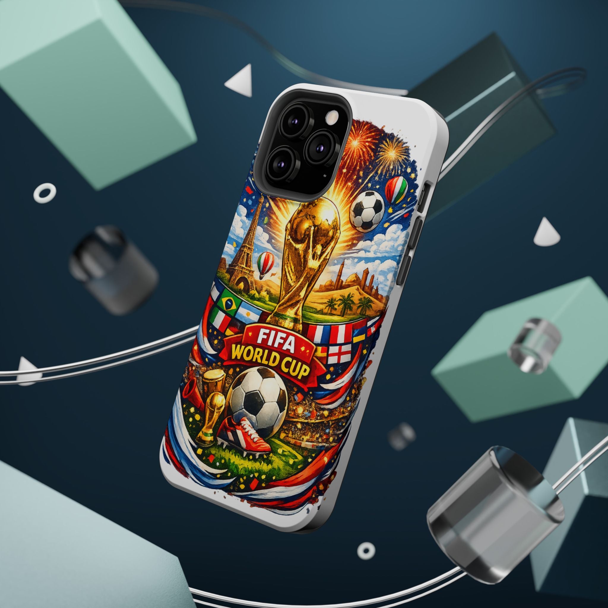 Soccer Magnetic Impact-Resistant Phone Case — FIFA Trophy Design