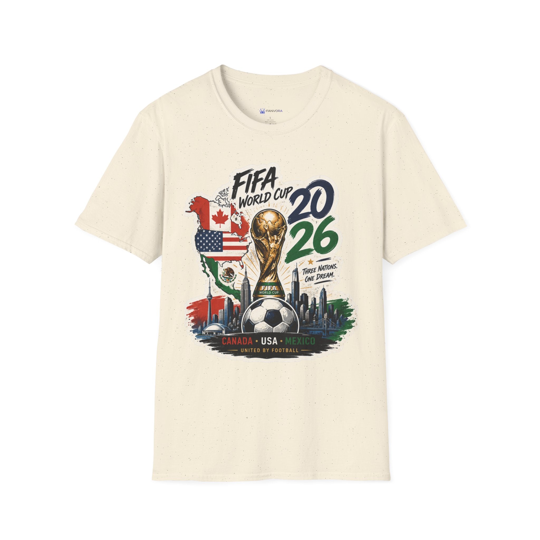 World Cup 2026 T-Shirt – USA/Canada/Mexico Official Trophy Design