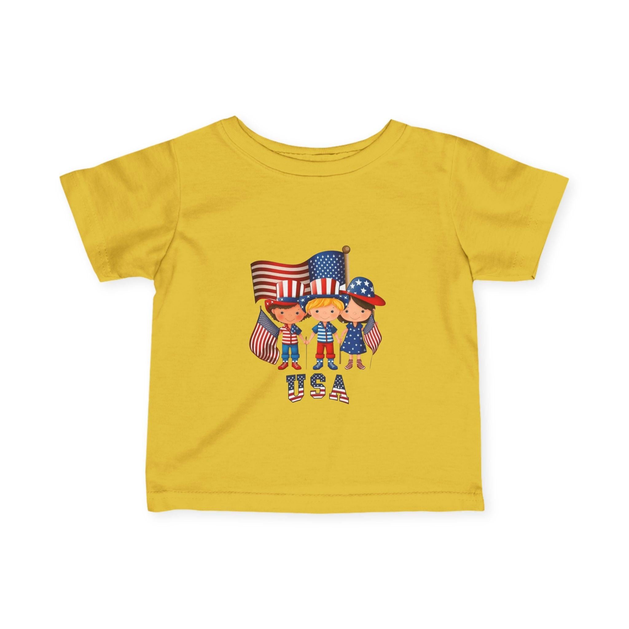 Infant 4th of July Tee — Cute USA Baby Patriotic Shirt.
