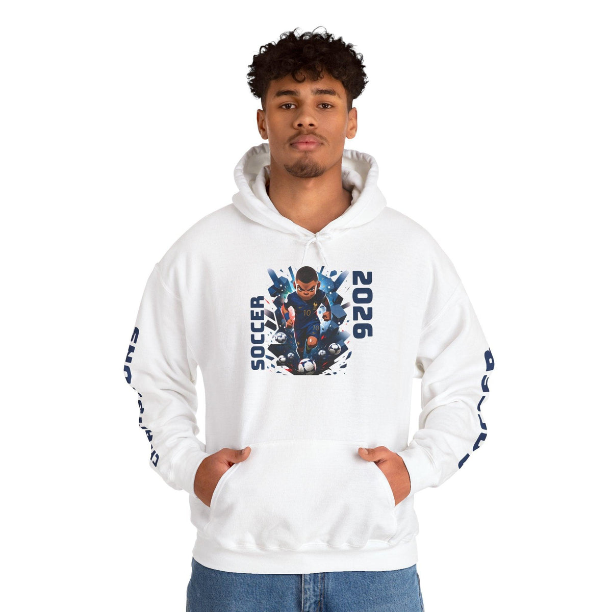 World Cup 2026 Soccer Hoodie — Champions Sleeve Design.