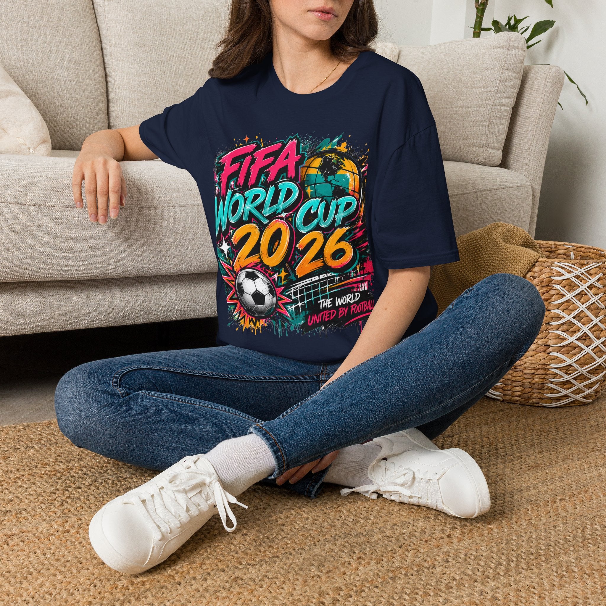Soccer 2026 T-Shirt —  Bright color splash Graphic Tee.