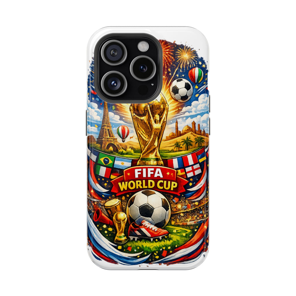 Soccer Magnetic Impact-Resistant Phone Case — FIFA Trophy Design