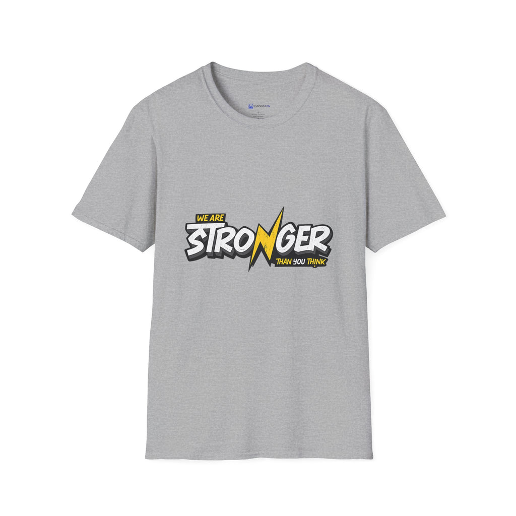 We Are Stronger Lightning Tee — Inspirational Graphic T-Shirt