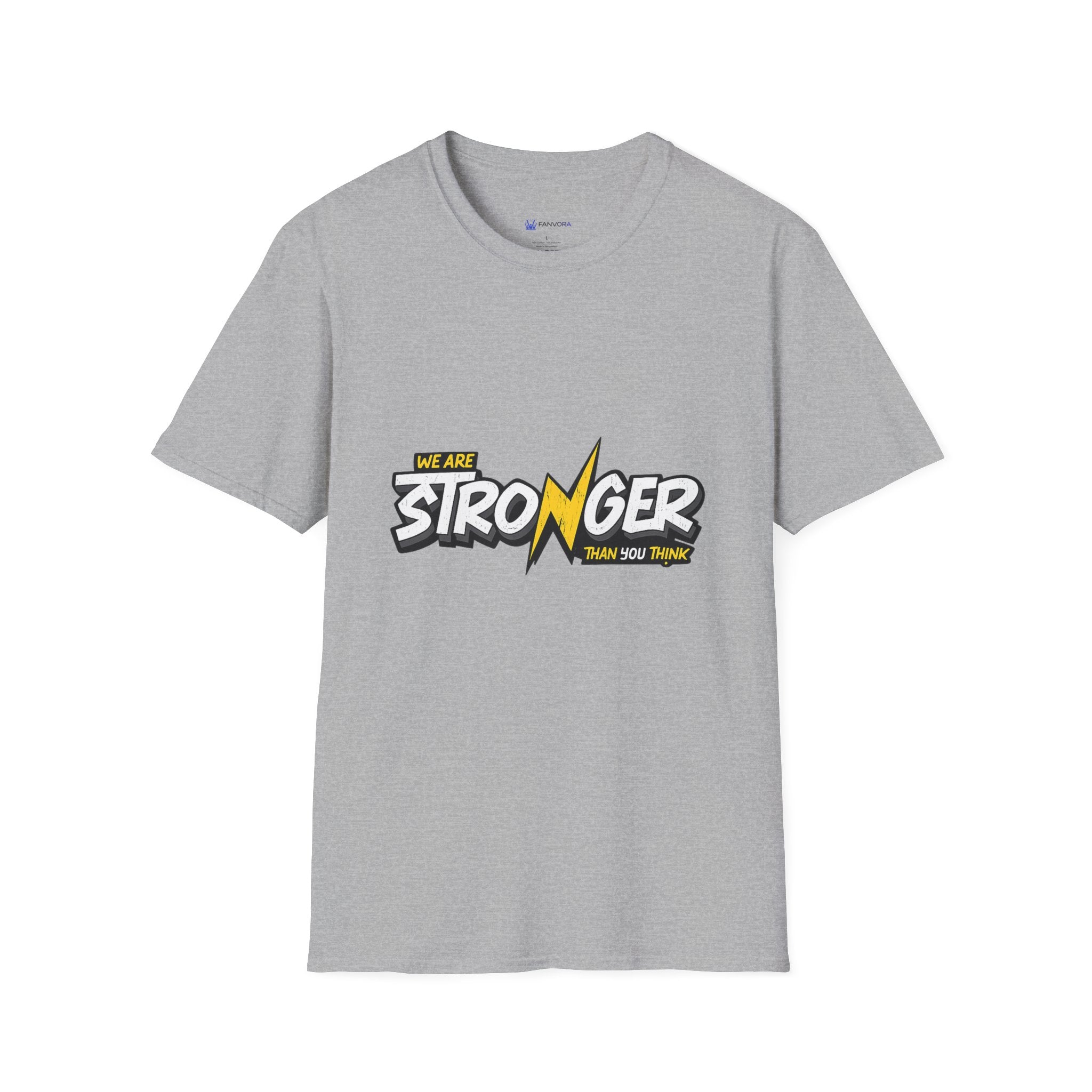 We Are Stronger Lightning Tee — Inspirational Graphic T-Shirt