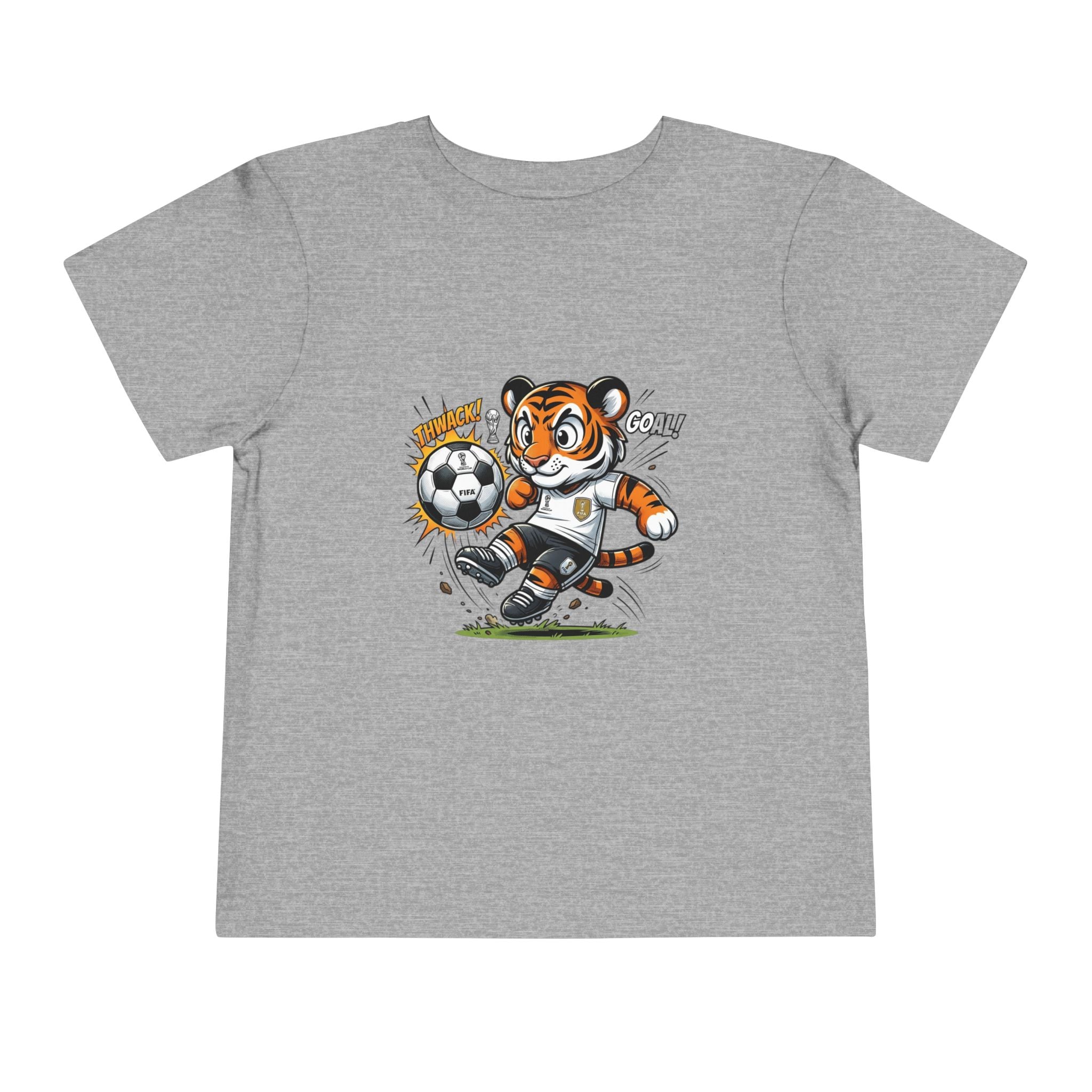 Toddler Soccer Tiger Tee — Cute Kicking Tiger Football Shirt for Kids