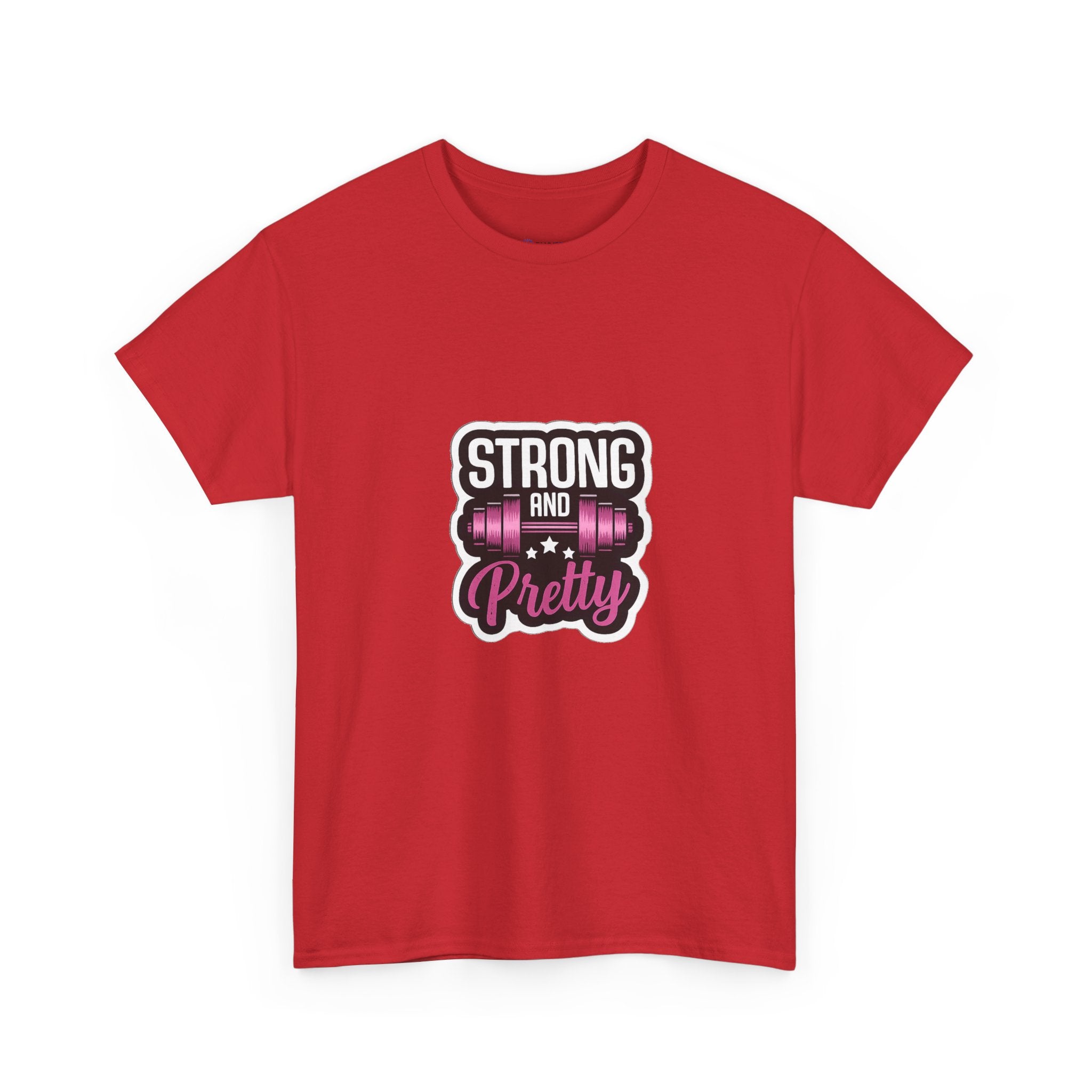 Strong and Pretty Tee — 'Strong and Pretty' Fitness Graphic T-Shirt