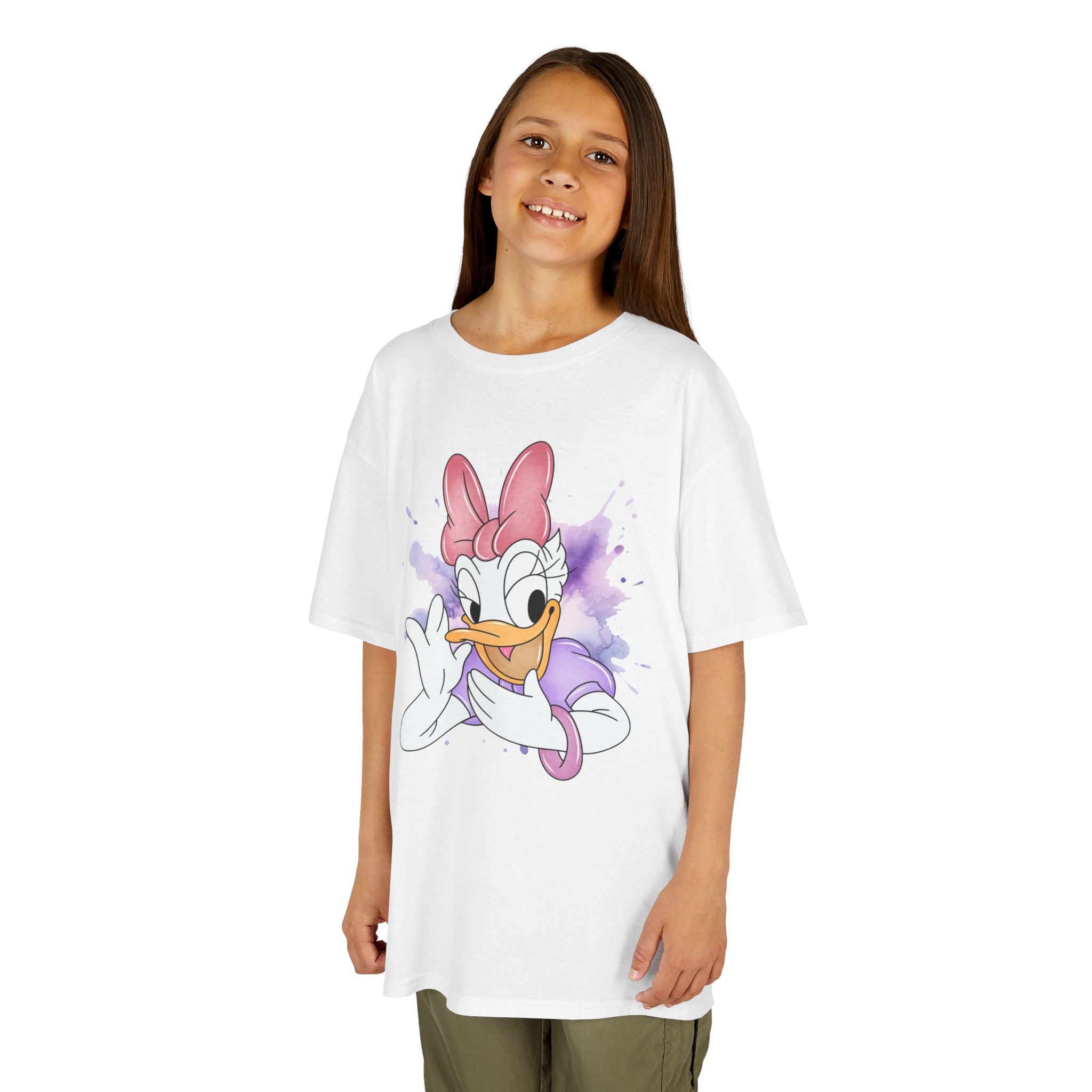 Kids Tee — Cute Daisy Duck Watercolor Graphic