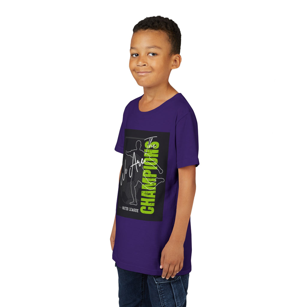 Youth Tee — "We Are Champions" Soccer Champion Graphic Shirt