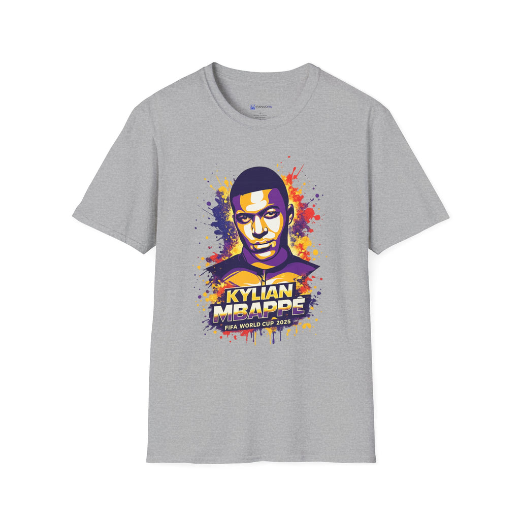 France legend Graphic T-Shirt — Vibrant Splash Portrait Soccer Fan Tee