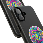 Matte Black iPhone Tough Cases 12 to 17 Pro Max  — "King of Pop Forever" Retro Pop Art Phone Case