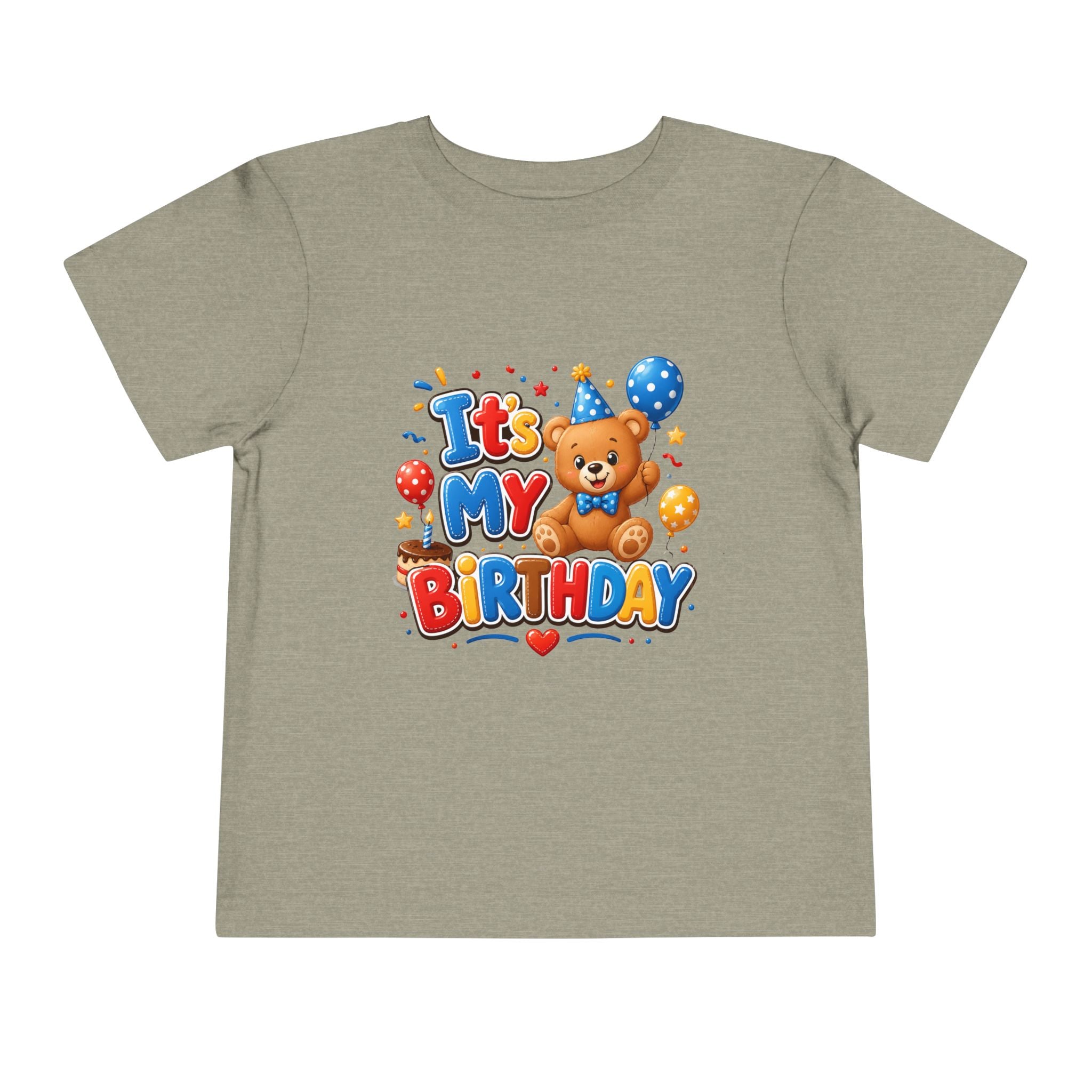 Toddler Birthday Tee — "It's My Birthday" Bear Party Shirt