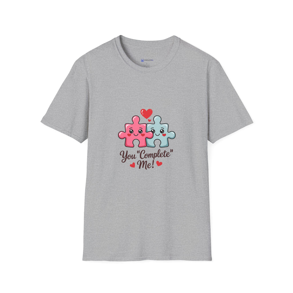 Puzzle Piece Couple T-Shirt — "You Complete Me" Cute Romantic Tee