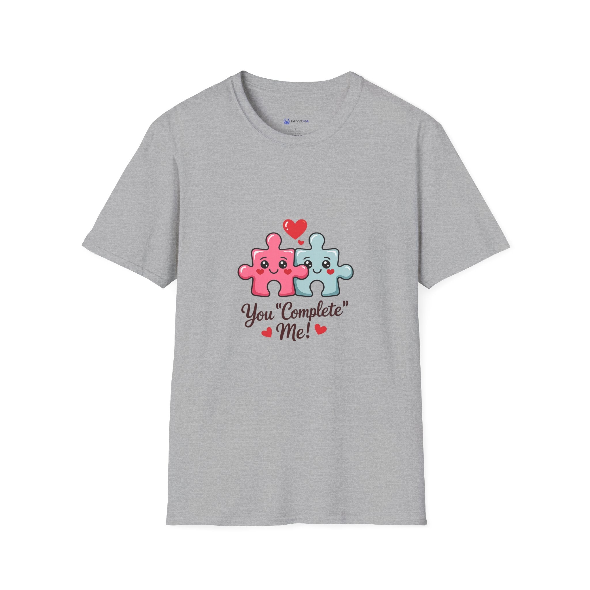 Puzzle Piece Couple T-Shirt — "You Complete Me" Cute Romantic Tee