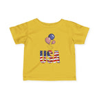 Infant Tee - USA Flag Balloons Graphic (Patriotic 4th of July Baby Shirt).