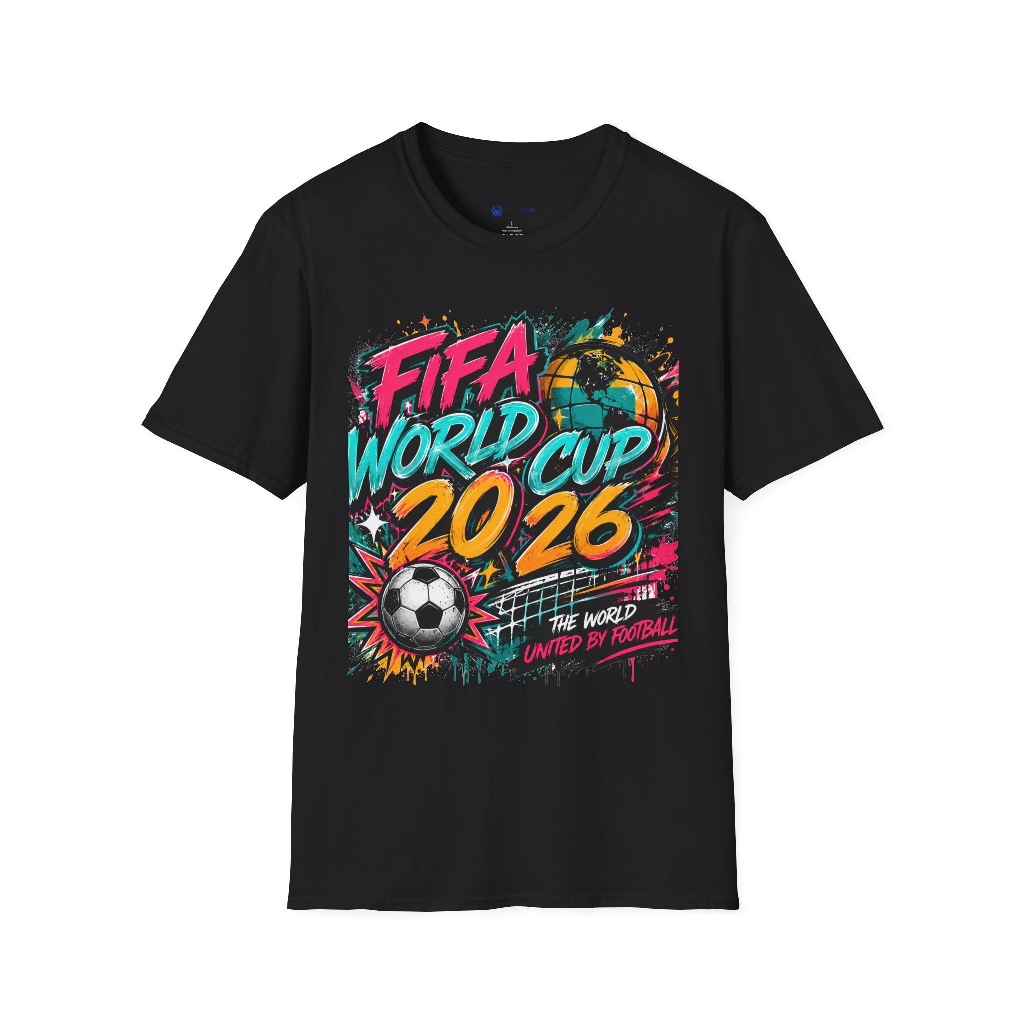 Soccer 2026 T-Shirt —  Bright color splash Graphic Tee.