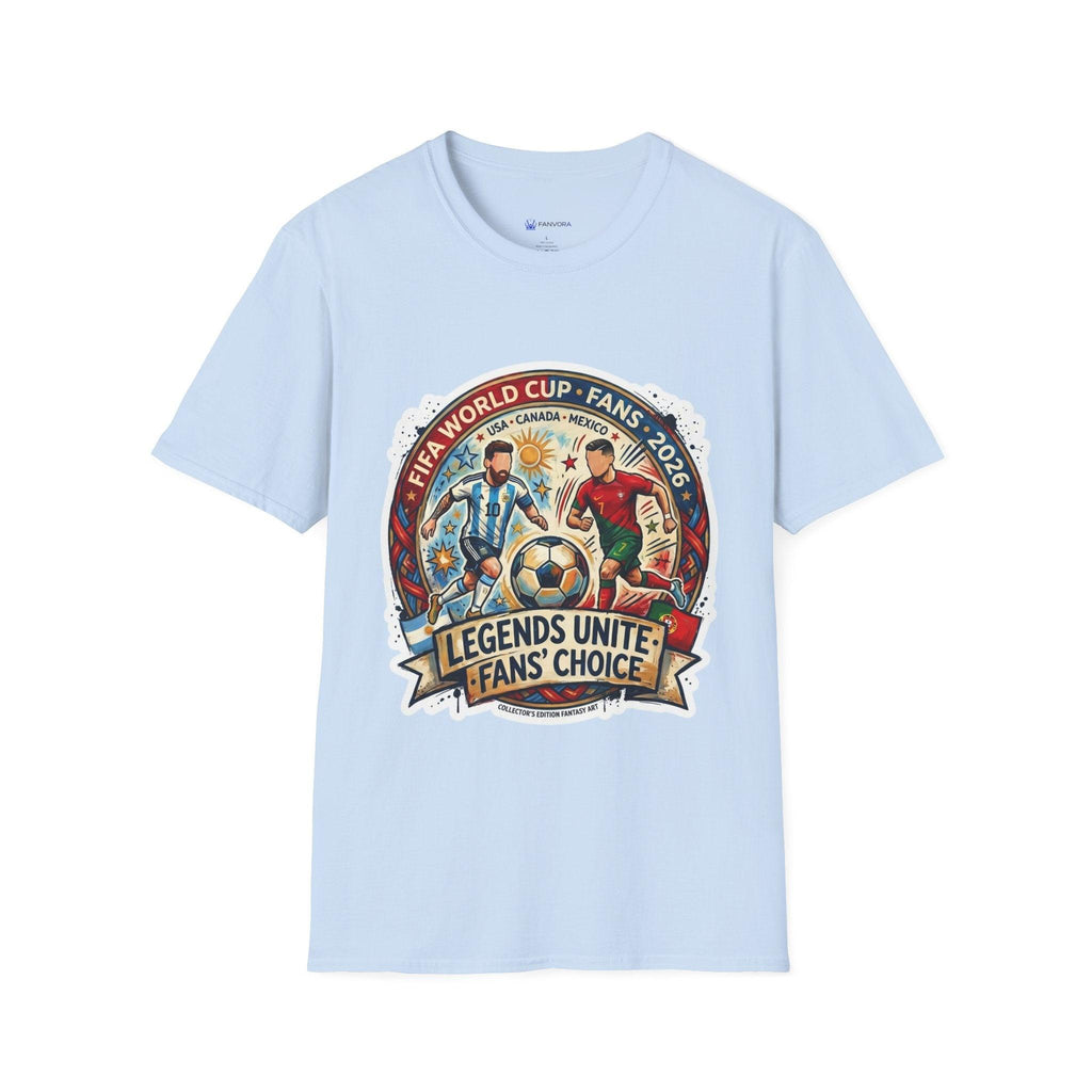 Unisex - Legends Unite Fans’ Choice World Cup T-Shirt — “Survival Pack: Chips & Hope”.
