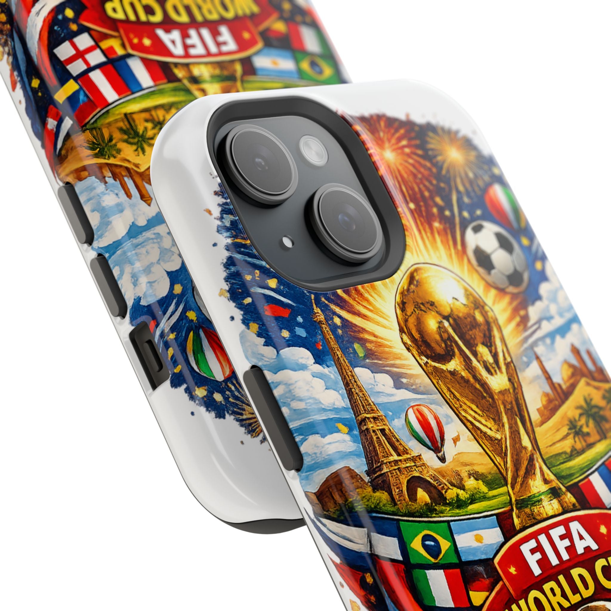 Soccer Magnetic Impact-Resistant Phone Case — FIFA Trophy Design