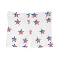 American Flag Star Women's Shorts — Patriotic Fourth of July Swim/Activewear.