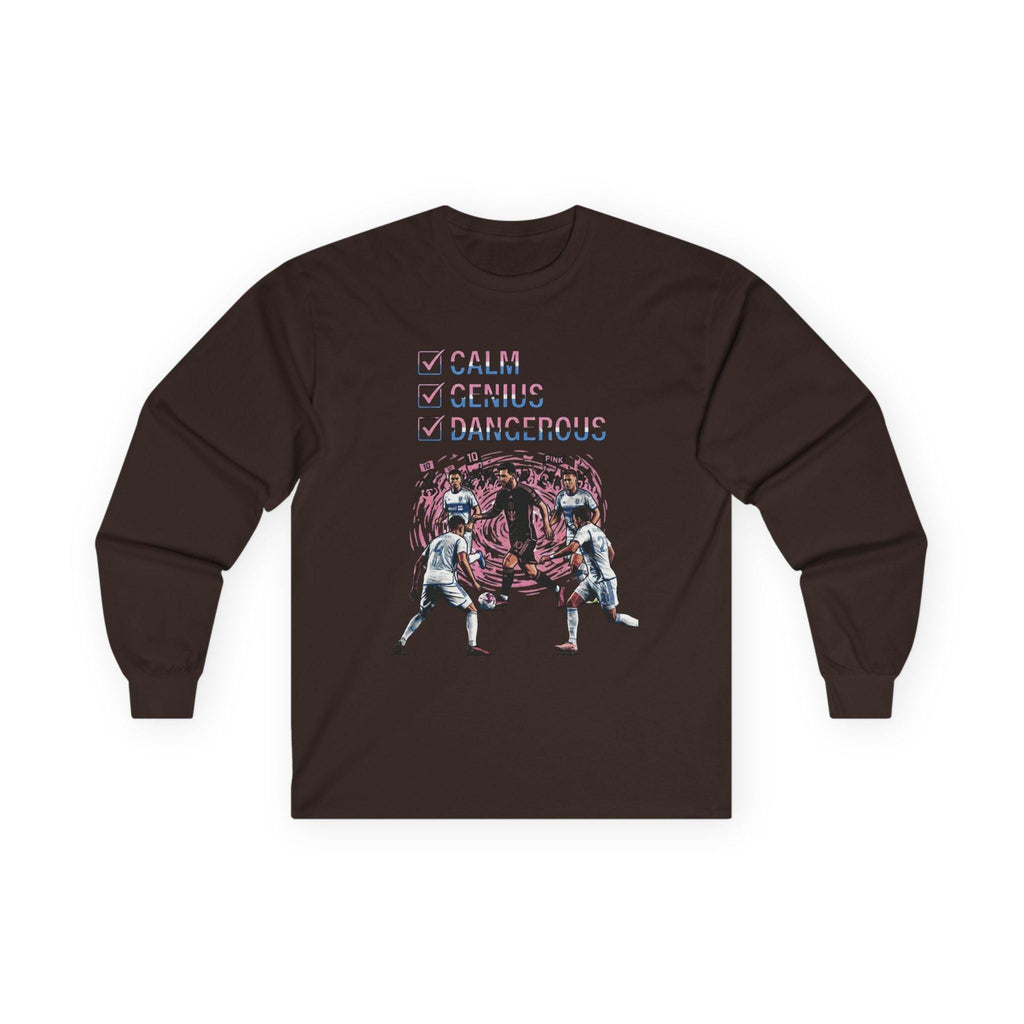 Long Sleeve Football Shirt – World Cup 2026 Fan Tee "Calm Dangerous Genius".