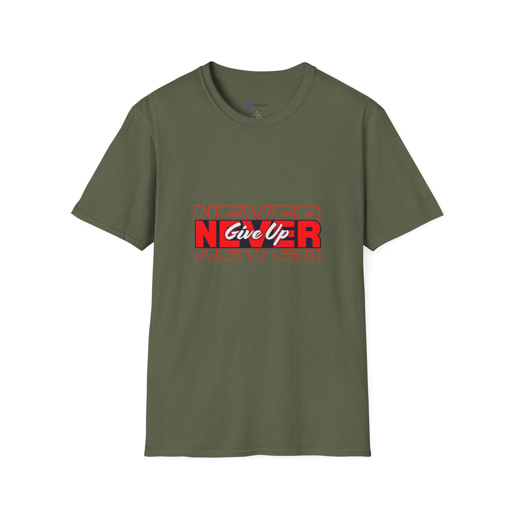 Never Give Up T-Shirt — Motivational Graphic Tee