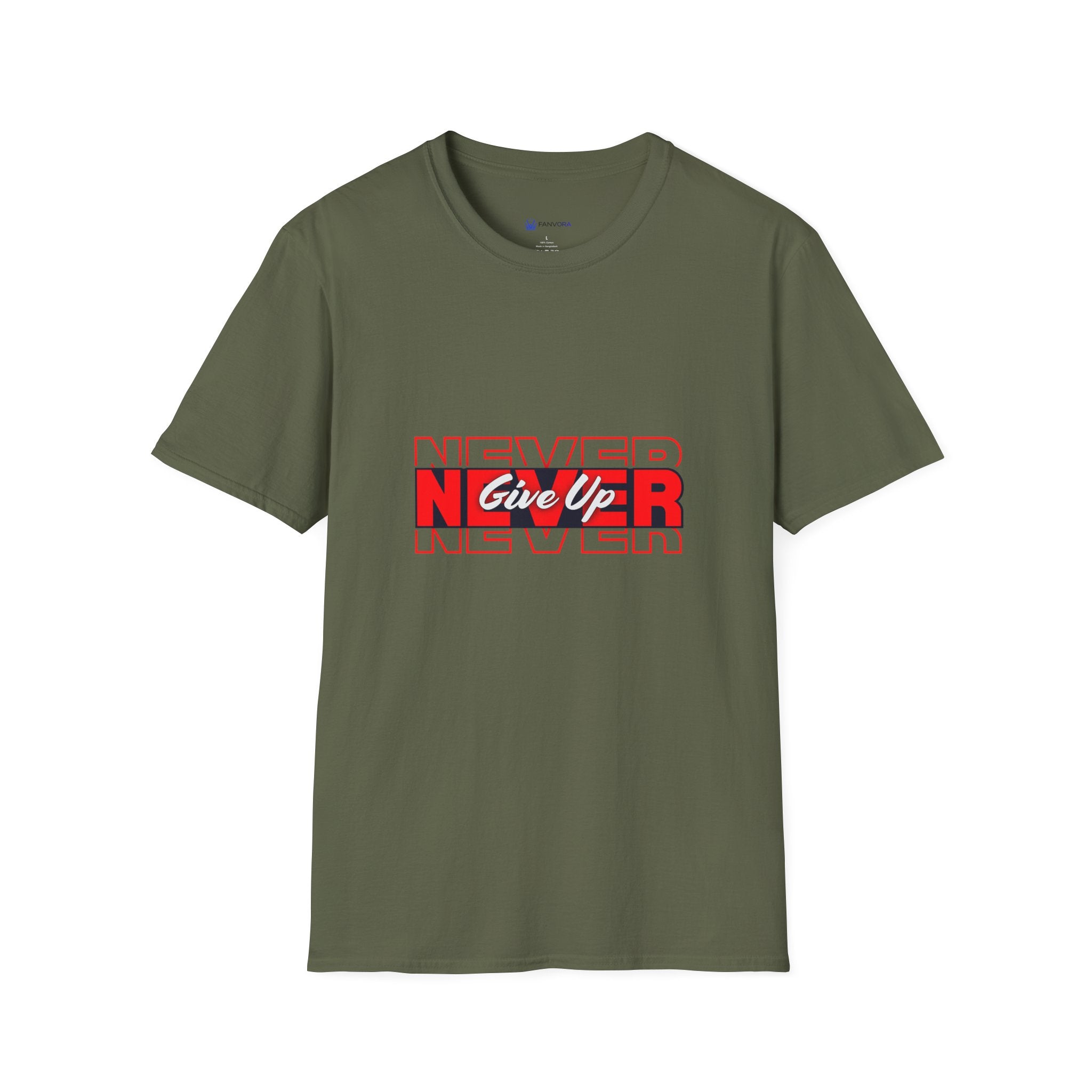 Never Give Up T-Shirt — Motivational Graphic Tee
