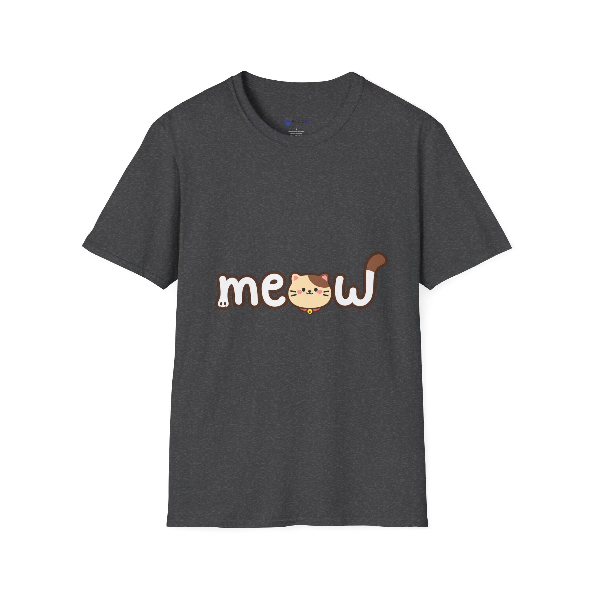 Cat Meow T-Shirt — Cute Cartoon Kitty Graphic Tee