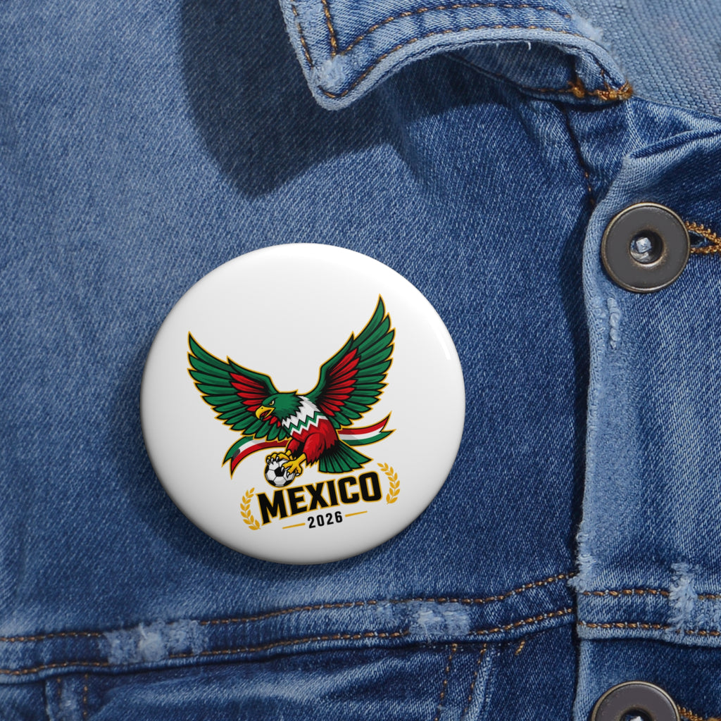 Mexico 2026 Eagle Soccer Pin Button — Football Fan Lapel Badge