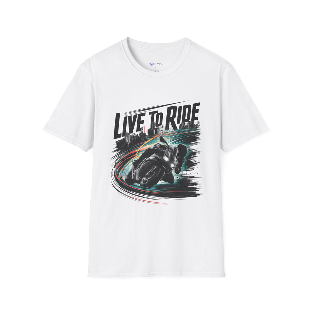 Motorcycle T‑Shirt — "Live to Ride" Racing Bike Graphic Tee