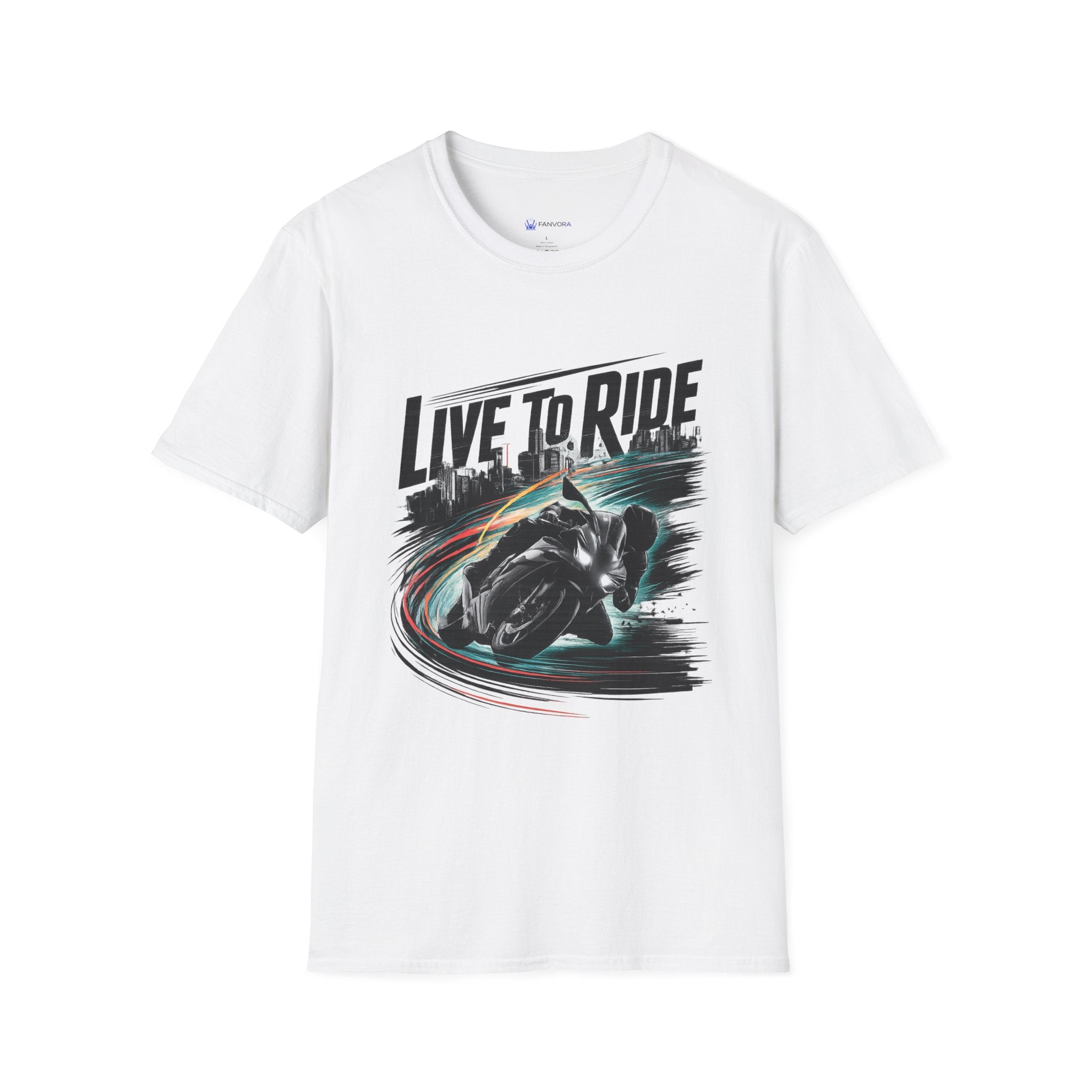 Motorcycle T‑Shirt — "Live to Ride" Racing Bike Graphic Tee