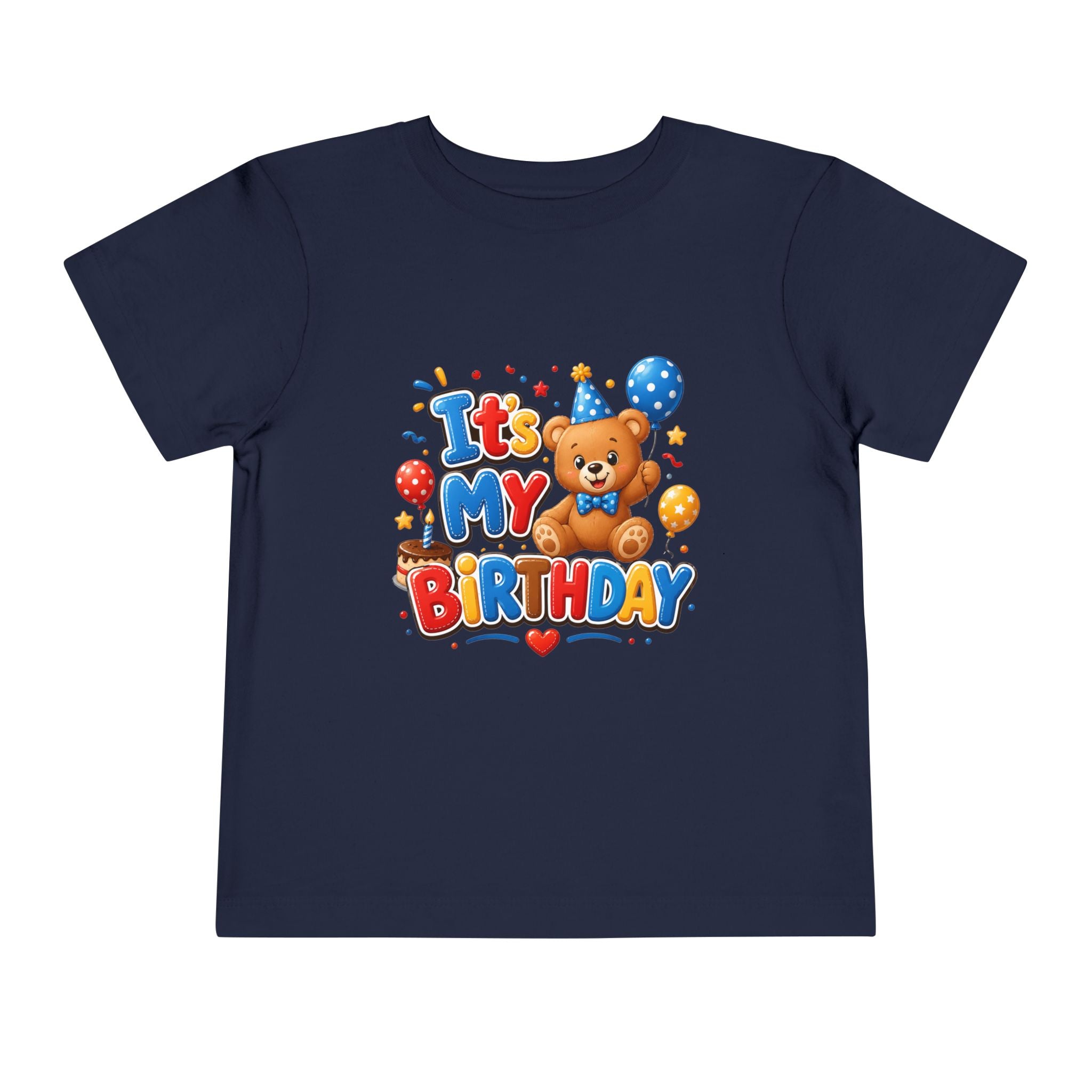 Toddler Birthday Tee — "It's My Birthday" Bear Party Shirt