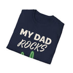 Bold My Dad Rocks cotton tee
