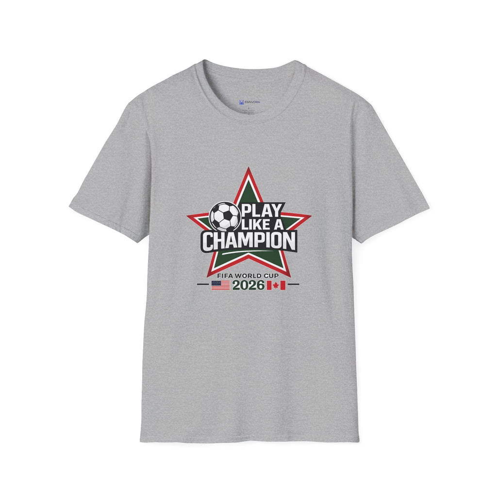 Play Like a Champion Soccer T-Shirt — Soccer 2026 Star Design