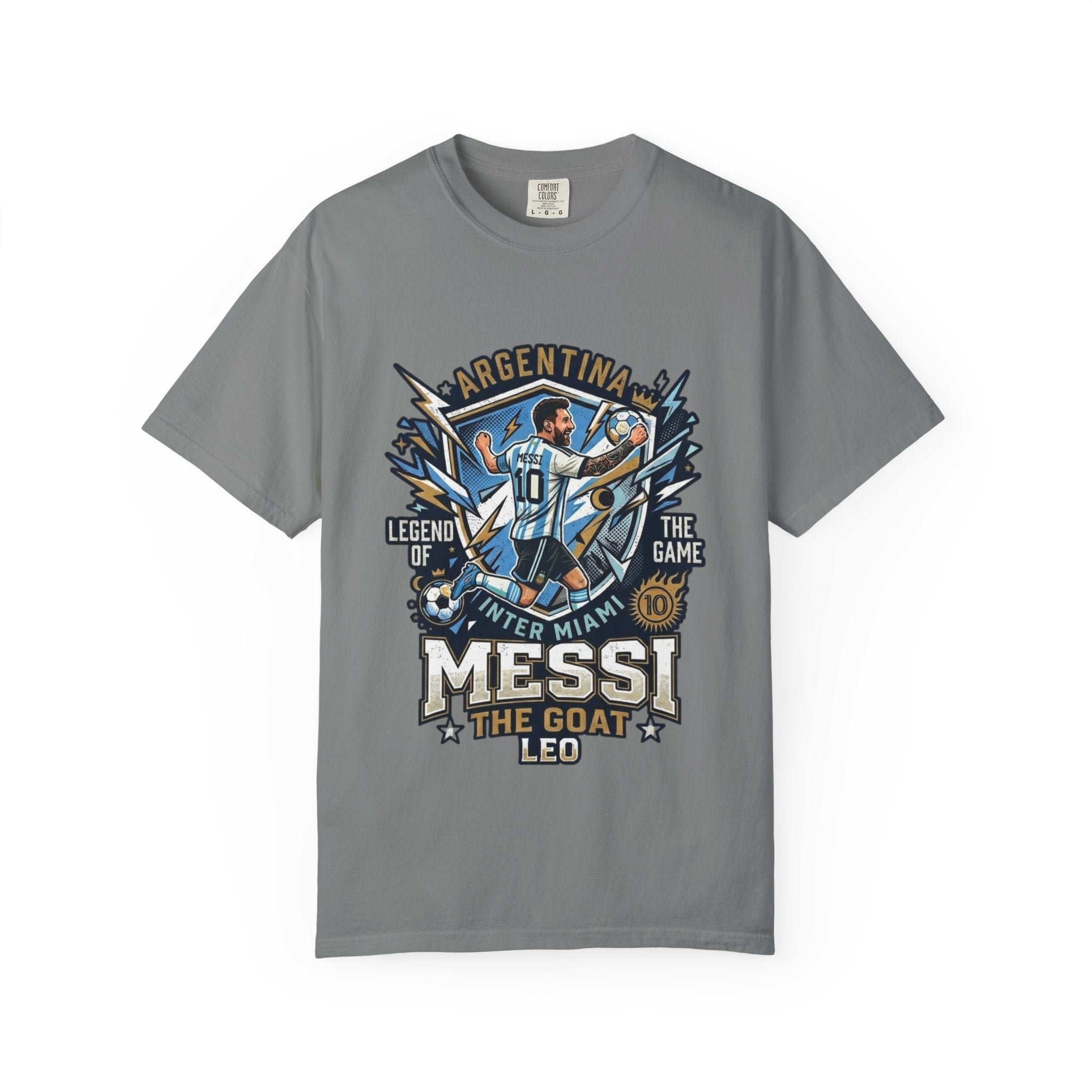 Messi "The GOAT" Soccer T-Shirt - Argentina Fan Version