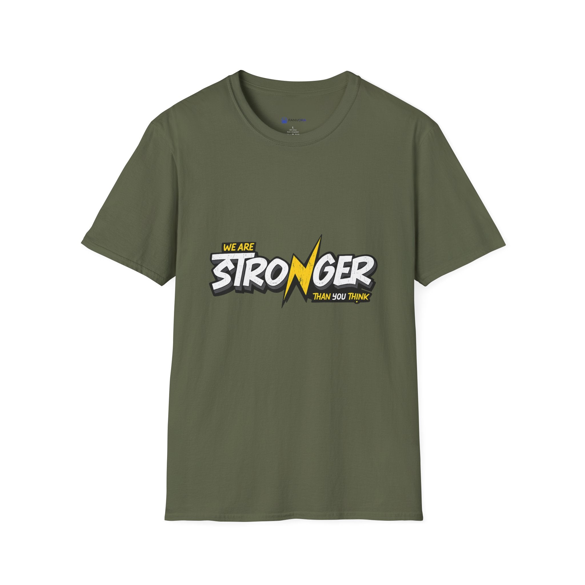 We Are Stronger Lightning Tee — Inspirational Graphic T-Shirt