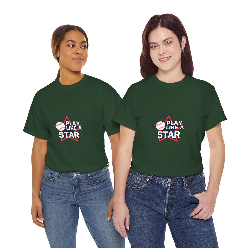 Play Like a Star Baseball Tee — Kids & Youth Sports Shirt