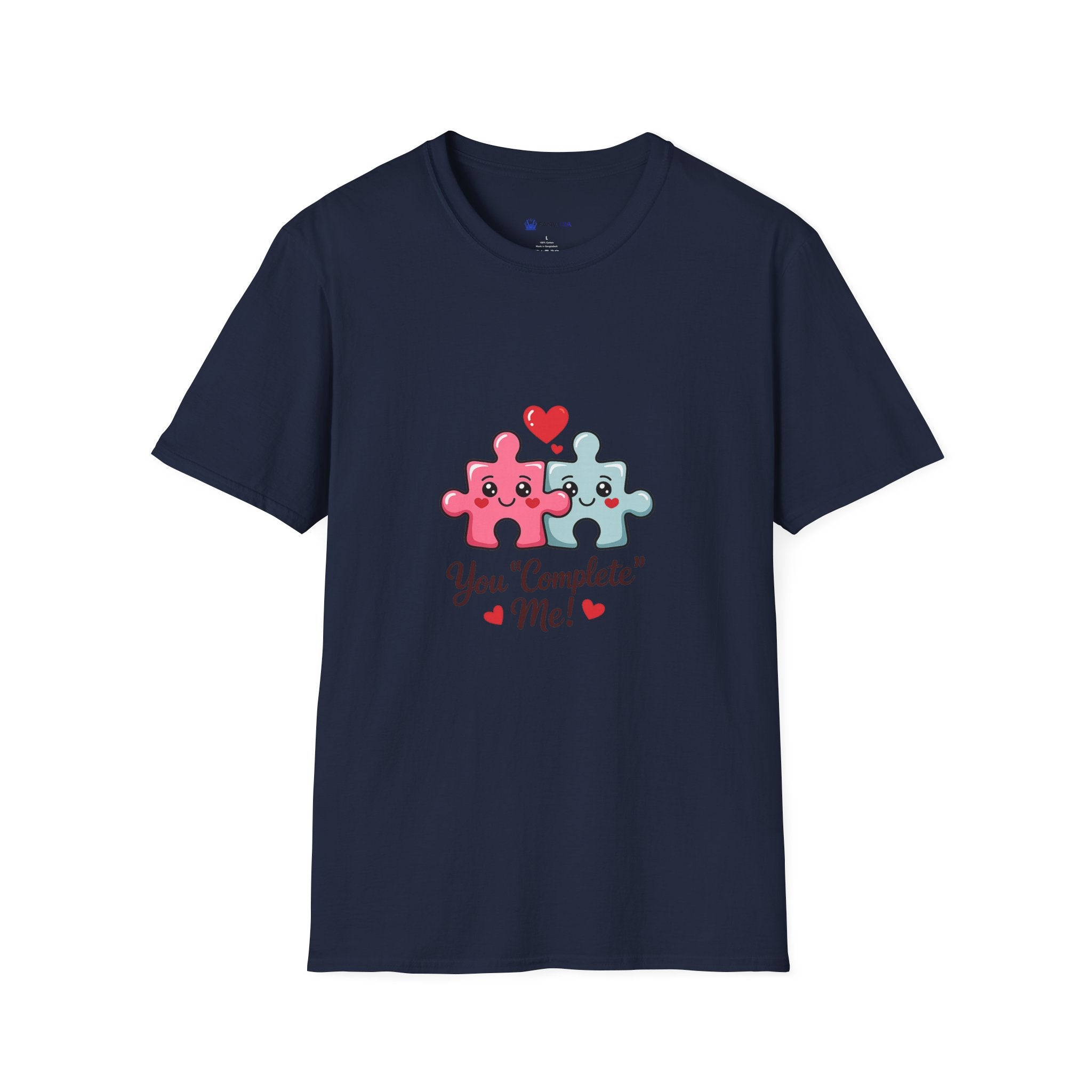 Puzzle Piece Couple T-Shirt — "You Complete Me" Cute Romantic Tee