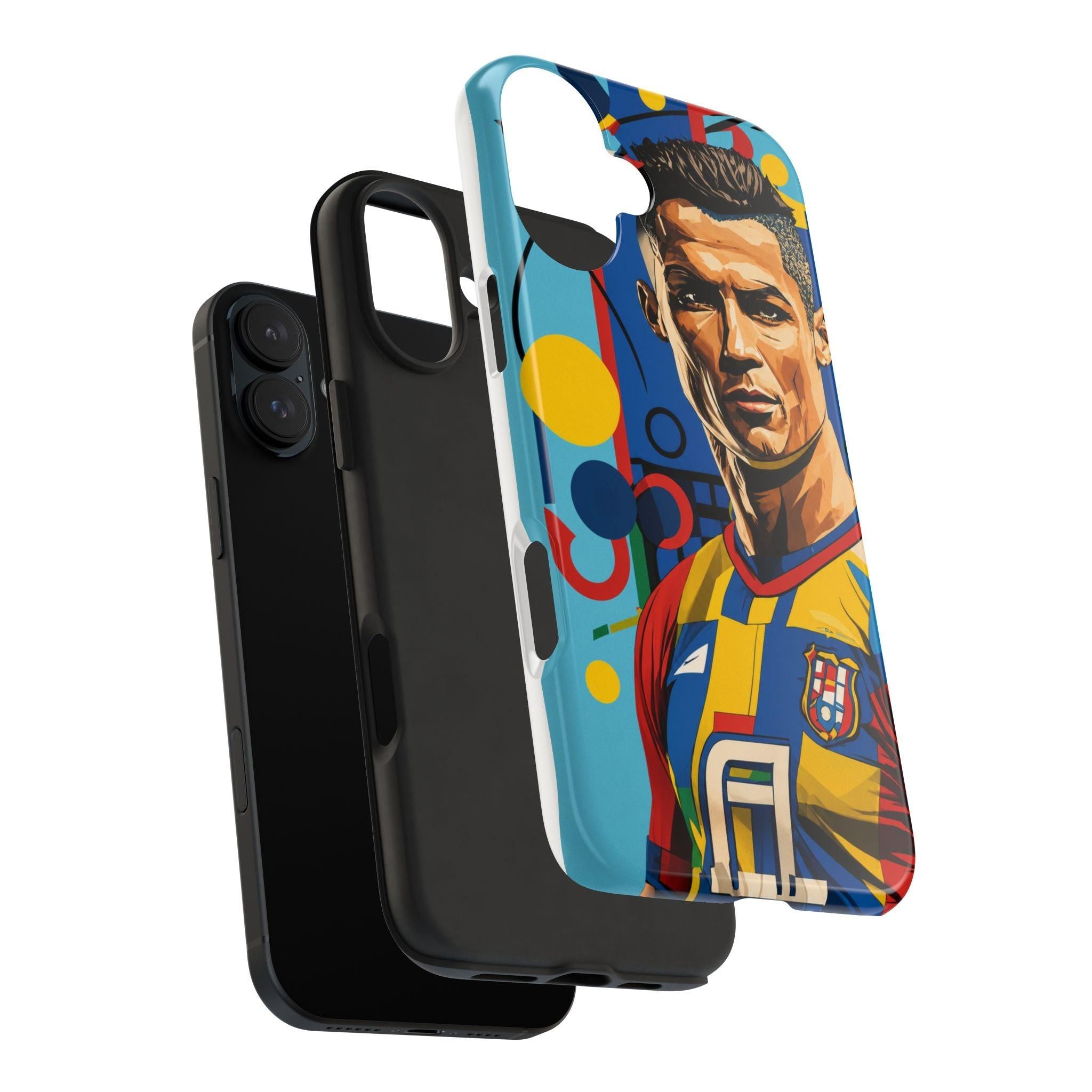 Portugal  legend Pop Art Tough Phone Case — Colorful Soccer Legend Protective Cover