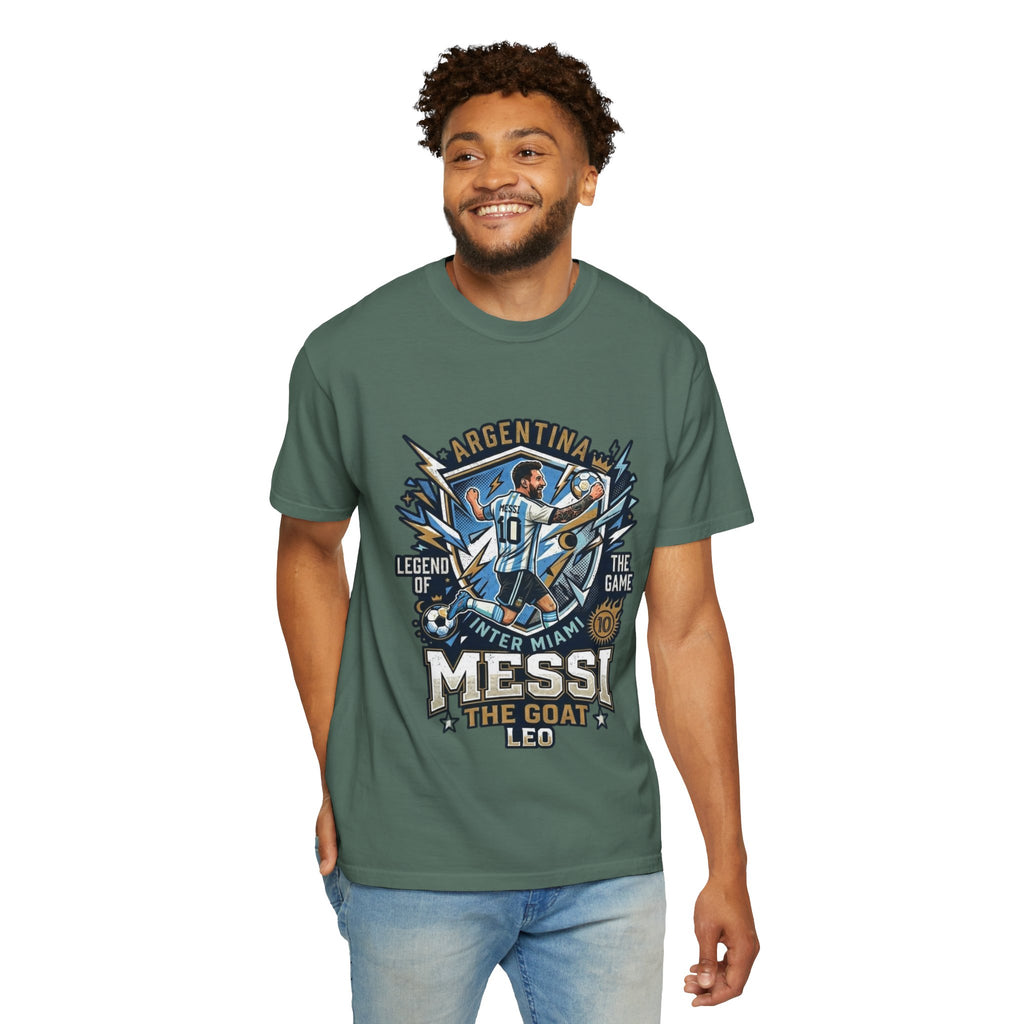 Messi "The GOAT" Soccer T-Shirt - Argentina Fan Version