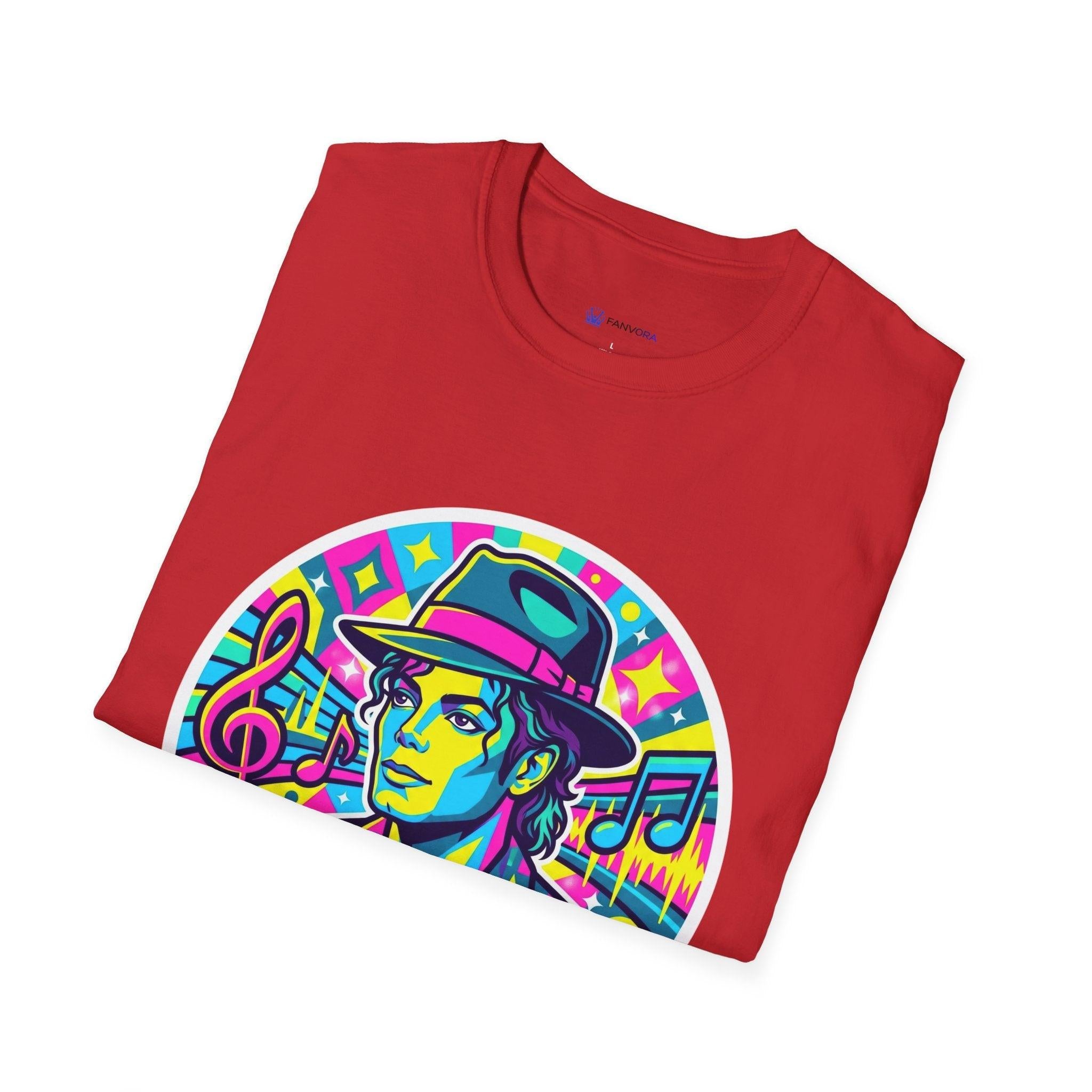 T-Shirt — King of Pop Forever Retro Neon Graphic Tee.