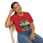 Unisex Softstyle soccer 2026 T-Shirt design -Life is like a soccer.