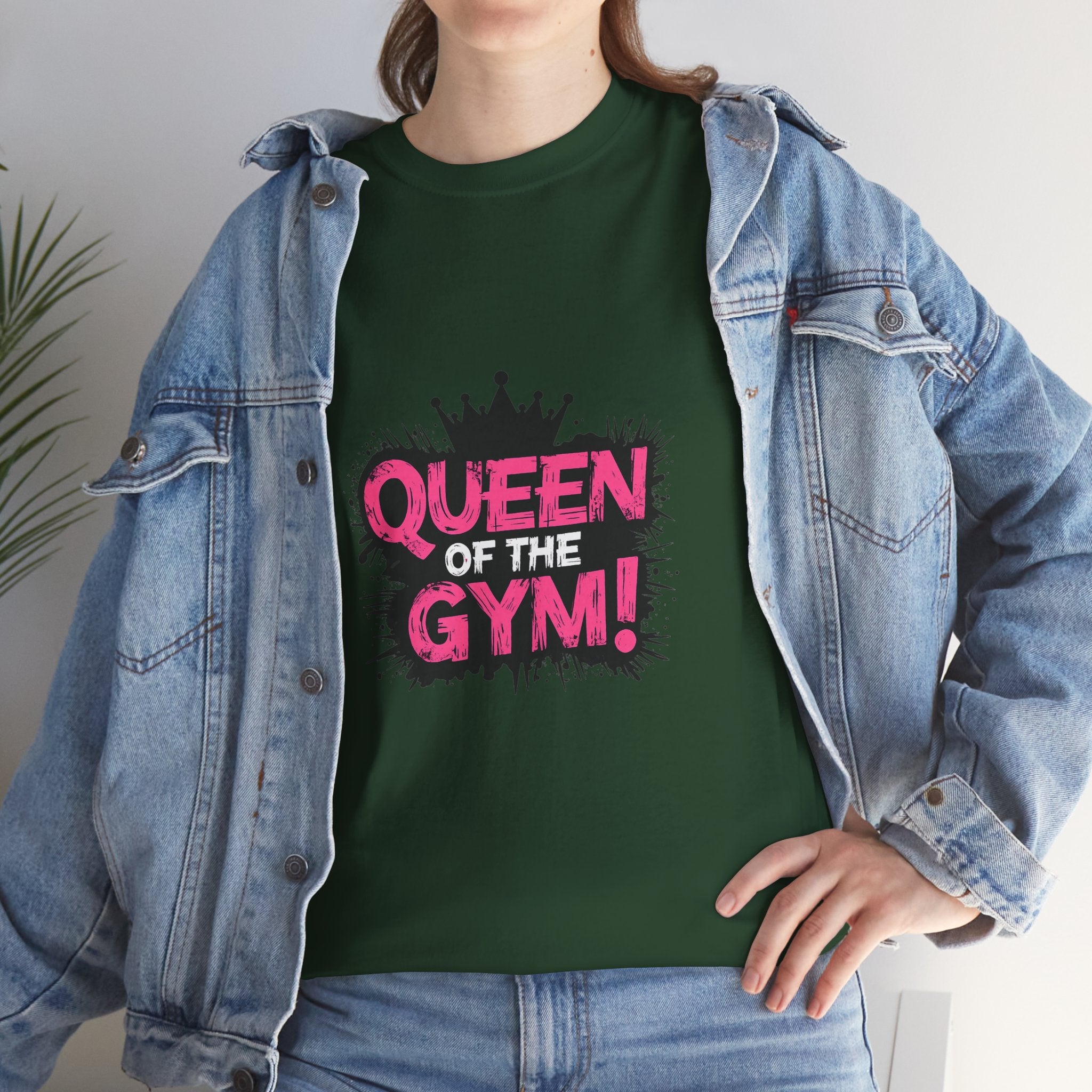Queen of the Gym T-Shirt — Pink Crown Fitness Tee