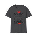 Mom of the Birthday Boy T-Shirt — Cute Minnie/Mickey Theme Disney Birthday Tee