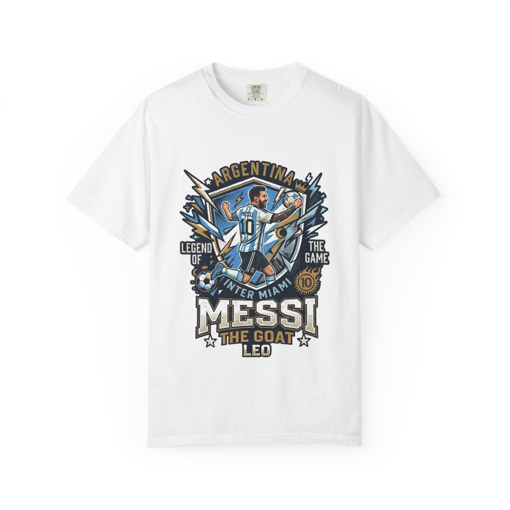 Messi "The GOAT" Soccer T-Shirt - Argentina Fan Version