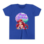 Birthday Youth Tee - Cute Mermaid "Happy Birthday" Graphic