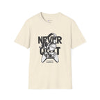 Gamer 'Never Quit' T-Shirt — Headphones & Controller Retro Gaming Tee