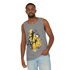 Soccer 2016 Player Silhouette Tank Top — Yellow Brushstroke Sports Vest