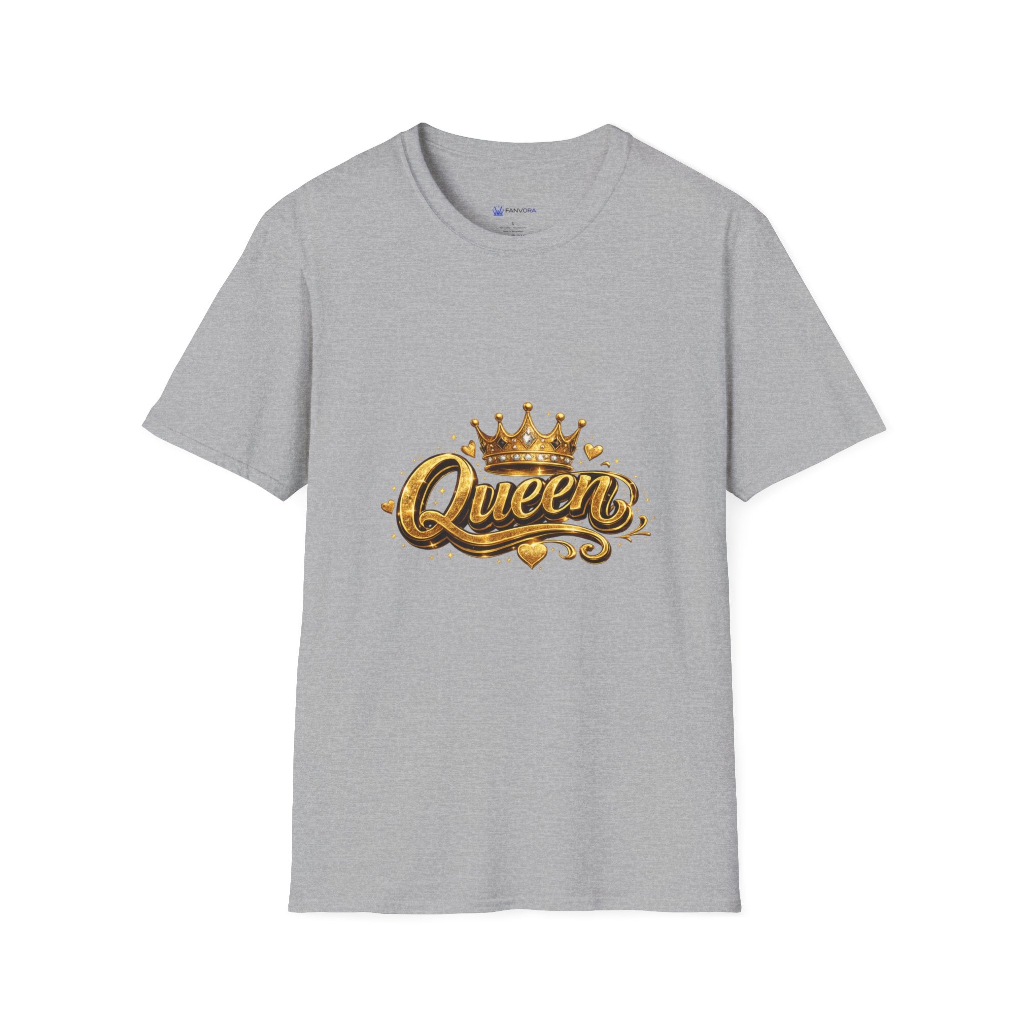 Queen Graphic T-Shirt — Gold Crown Design