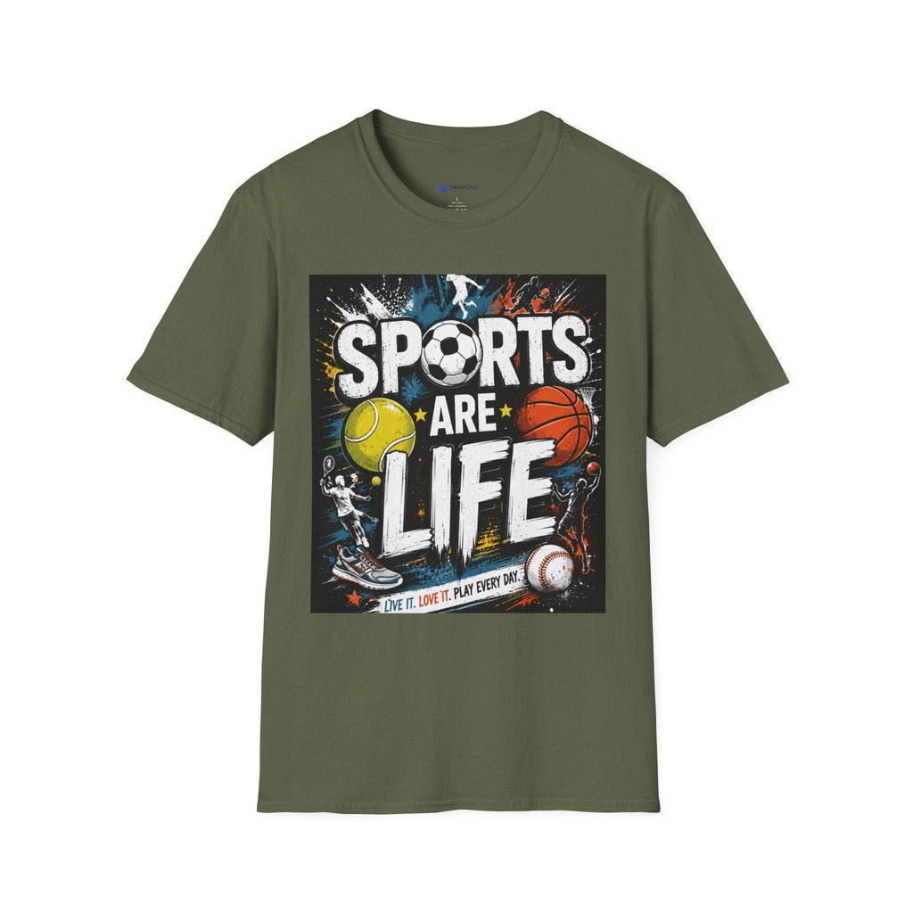 Sports Are Life T‑Shirt — Multi‑Sport Athletic Graphic Tee black sports.